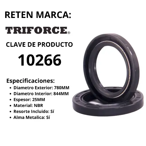 [10266] Reten NBR Labio Sencillo 780X844X25 MM